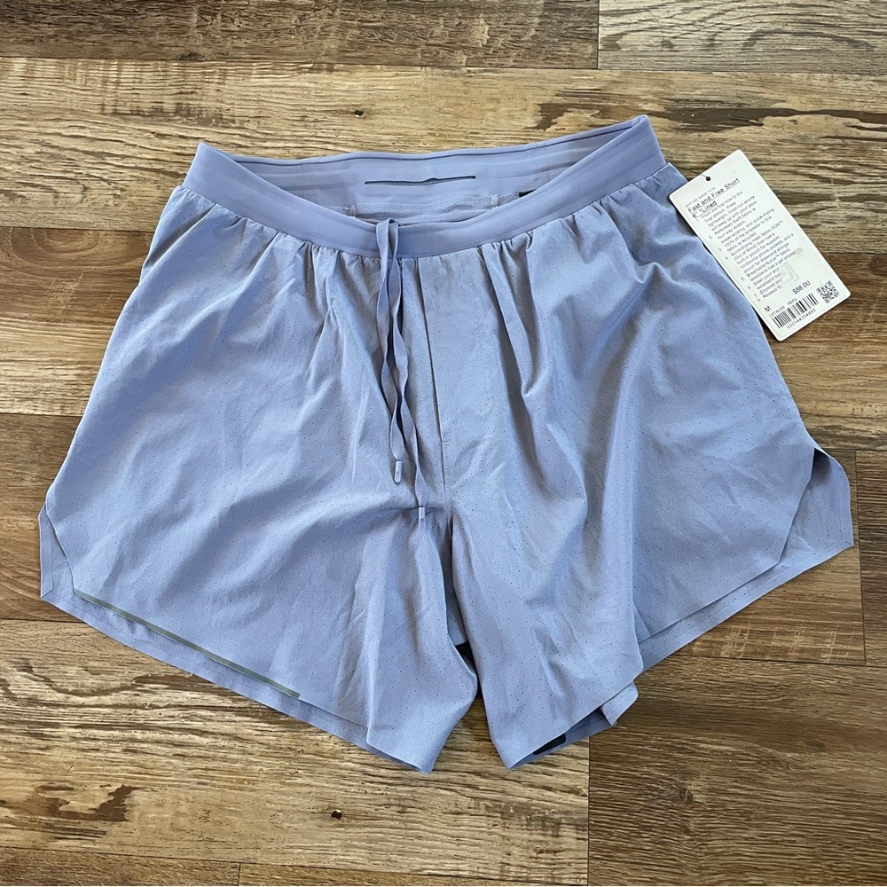 Lululemon men’s Fast and free lined shorts 6” M